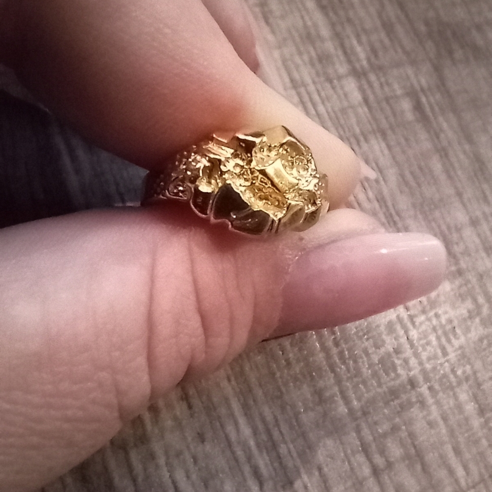 Vintage Gold Nugget Ring - Picture 2 of 4